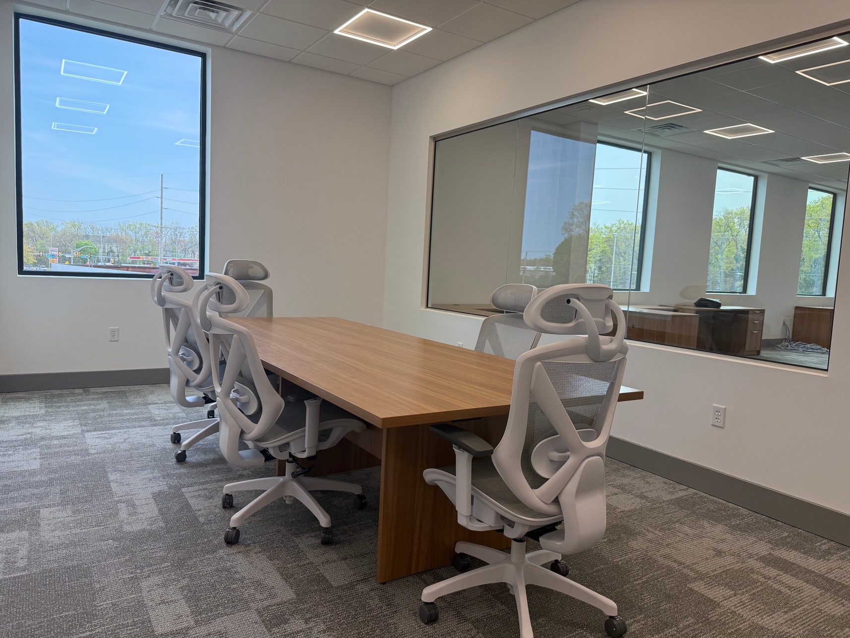 Conference room with custom millwork